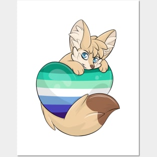 Gay-Flag with a Fennec Fox Posters and Art